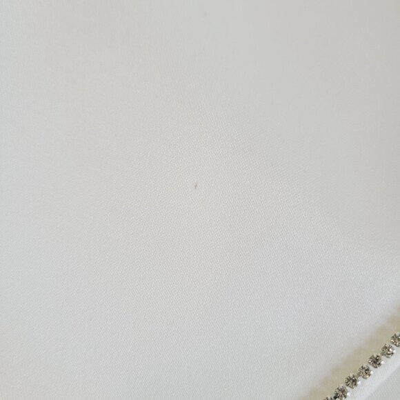 Girls Bolero Communion Special Occasion Satin Cardigan Size Medium White - Picture 6 of 10